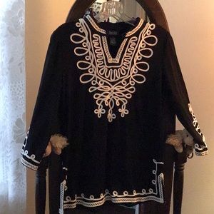 Classic Black and White Tunic Top